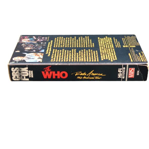 The Who Rocks America 1982 American Tour VHS Videotape 1984 CBS Fox Vintage - Picture 5 of 8